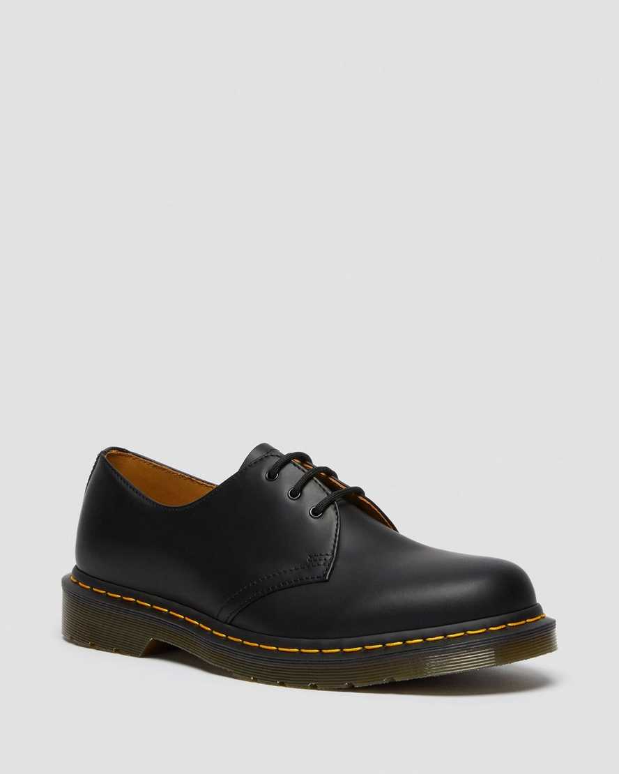 Dr. Martens 1461 Smooth Nahka Miesten Juhlakengät - Mustat Kengät [071-UGIJZW]